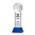Custom Basketball Full Color Award on Stowe Blue Base Medium - Blue