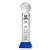 Custom Basketball Full Color Award on Stowe Blue Base X-Large - Blue