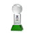 Custom Basketball Full Color Award on Stowe Green Base Small - Green 