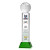 Custom Basketball Full Color Award on Stowe Green Base X-Large - Green 