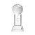 Custom Basketball Award on Stowe Clear Base Small - Etched