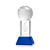 Custom Basketball Award on Stowe Blue Base Small - Etched - Blue