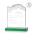 Custom Medium Green Kilimanjaro Award with Standard Base - Etched