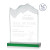 Custom Large Green Kilimanjaro Award with Standard Base - Etched