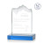 Custom Small Kilimanjaro Award Sky Blue with Standard Base - Etched - Sky Blue
