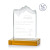 Custom Small Kilimanjaro Award Amber with Standard Base - Etched