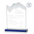Custom Large Kilimanjaro Award Blue with Standard Base - Etched - Blue