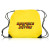 Custom Black Trim Drawstring Bags - Yellow