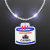 Custom Steady LED White Beads with Cake Medallion, No-Flash Necklace
