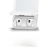 Custom Arcadia, 7700 mAh Wireless Power Bank with TWS Earphones - White Earphone inside case view 