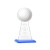 Custom Edenwood Golf Award Sky Blue Base Small - Etched