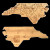 Custom U.S. State Shaped Bamboo Cutting and Serving Boards - North Carolina