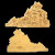 Custom U.S. State Shaped Bamboo Cutting and Serving Boards - Virginia