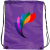 Custom 14 x 17 Drawstring Backpack - Full Color - Purple 