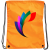 Custom 14 x 17 Drawstring Backpack - Full Color - Orange 