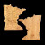 Custom U.S. Destination Bamboo Cutting and Serving Boards - Minnesota