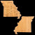 Custom U.S. Destination Bamboo Cutting and Serving Boards - Missouri