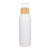 Custom Aspen 24 oz Recycled Bottle with FSC Bamboo Lid - White 