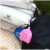 Custom Mini Backpack Bag Charm - Blue and Pink in Use
