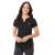 Custom Women's AMOS Eco Short Sleeve Curved Hem Tee - Black - Front
