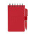 Custom Neoskin Pocket Spiral Notepad Combo - Red