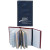 Custom Tri Fold Pocket Planner Cover - Midnight Blue