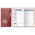 Custom Executive Vinyl Cover Monthly Pocket Planner with Pen - Maroon Crush Red