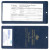 Custom XL Policy Holder with Extra Pocket (opens on short side) - Navy Blue