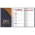 Custom 2 Tone Vinyl Designer Series Barcelona Planner - Monthly 2 Color - Brown with Navy Blue