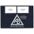 Custom Document Case with Two Pockets on the Flap - Navy Blue