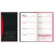 Custom Soft Cover 2 Tone Vinyl Geneva Series Weekly Planner w/o Map / 1 Color - Red with Black