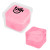 Custom Squishy Cube Stress Toy - Clear With Translucent Pink 