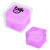 Custom Squishy Cube Stress Toy - Clear With Translucent Purple 