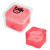 Custom Squishy Cube Stress Toy - Clear With Translucent Red 