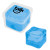 Custom Squishy Cube Stress Toy - Clear With Translucent Blue 