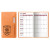 Custom Translucent Vinyl Cover Monthly Planner with Flat Pen - Translucent Orange