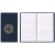 Custom Soft Cover Vinyl Sewn Ireland Tally Book - Navy Blue