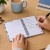Custom SenseWrite Sensory Notebook - Blue Swirl Lifestyle View 