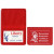 Custom Card Case with 2 clear pockets With Imprint 3.75" W x 2.25" H - Red