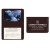 Custom Fold Over Card Case with 2 clear pockets - Brown 