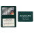 Custom Fold Over Card Case with 2 clear pockets - Green 
