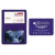 Custom Fold Over Card Case with 2 clear pockets - Purple 