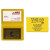 Custom Fold Over Card Case with 2 clear pockets - Yellow 