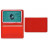Custom Card Case with 1 Clear Pocket - Red