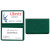 Custom Card Case with 2 Clear pockets - Green 