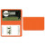 Custom Card Case with 2 Clear pockets - Orange 