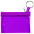 Custom The Rainbow Translucent/ Crystal Clear Zip Pouches with Key Ring - Translucent Purple