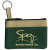 Custom The Safari Classic Zip Pouch with Key Ring - Green/Khaki Beige