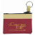 Custom The Safari Classic Zip Pouch with Key Ring - Maroon Red/Khaki Beige