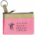 Custom The Safari Classic Zip Pouch with Key Ring - Pink/Khaki Beige